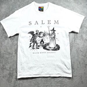 Teen Hearts Salem Black Magic Society Goth Witch Graphic Tee Unisex L NWOT